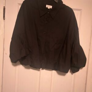Women's Black Button Down Shirt